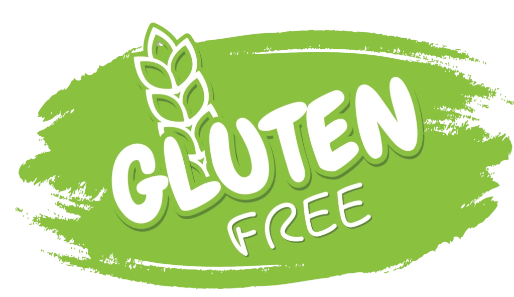 Logo verde con scritta Gluten Free e spiga di grano stilizzata